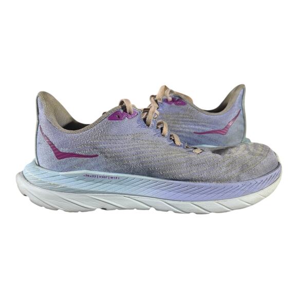 HOKA One One Mach 5 Women’s 8 B Running Shoes Purple Lavender ProFly+ Trainers - Picture 7 of 8